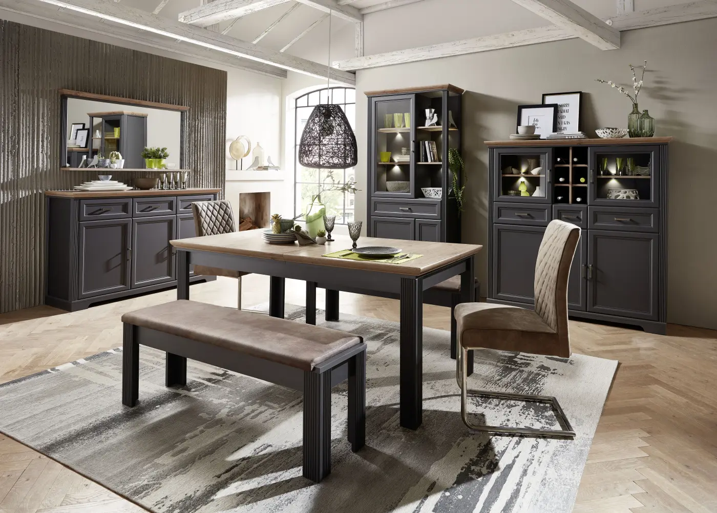 Innostyle Esstisch Jasmin 2LG9GH01, BxHxT ca.160x76x90 cm
