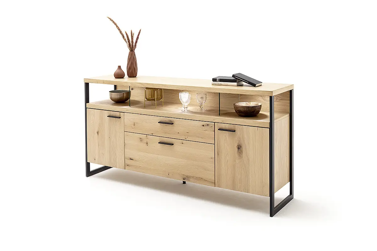 MCA Sideboard Balkeneiche - anthrazit ca.185x92x46 cm