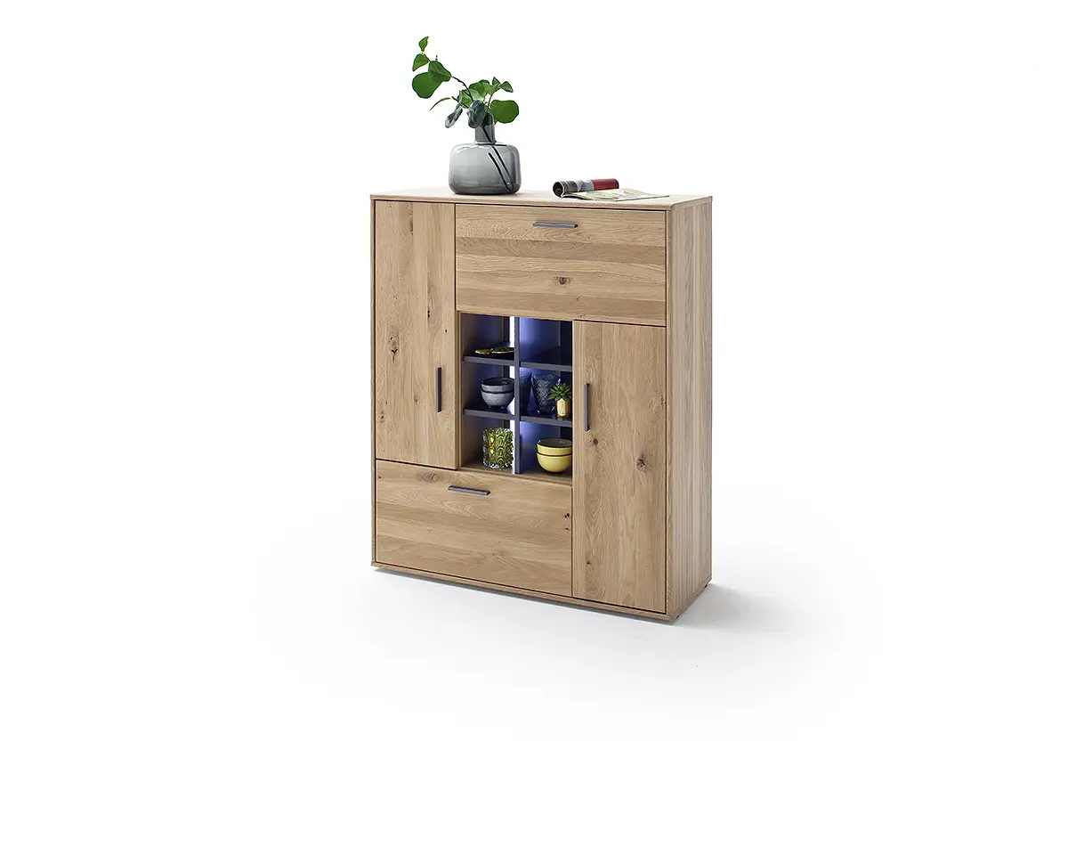 MCA Highboard Eiche Bianco ca.104x123x37 cm