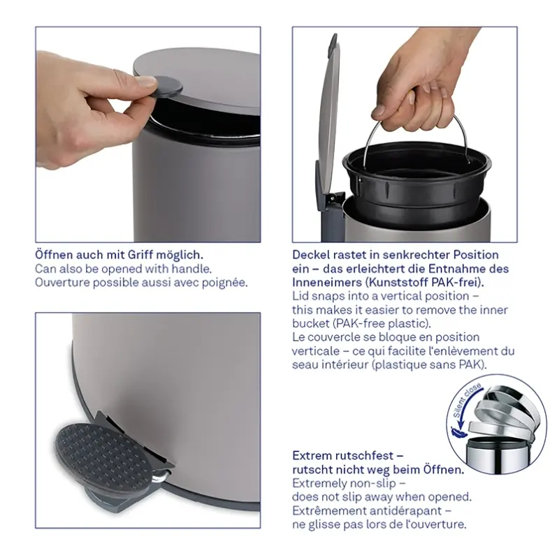 Kela Kosmetikeimer Mats, 3 L, Schwarz