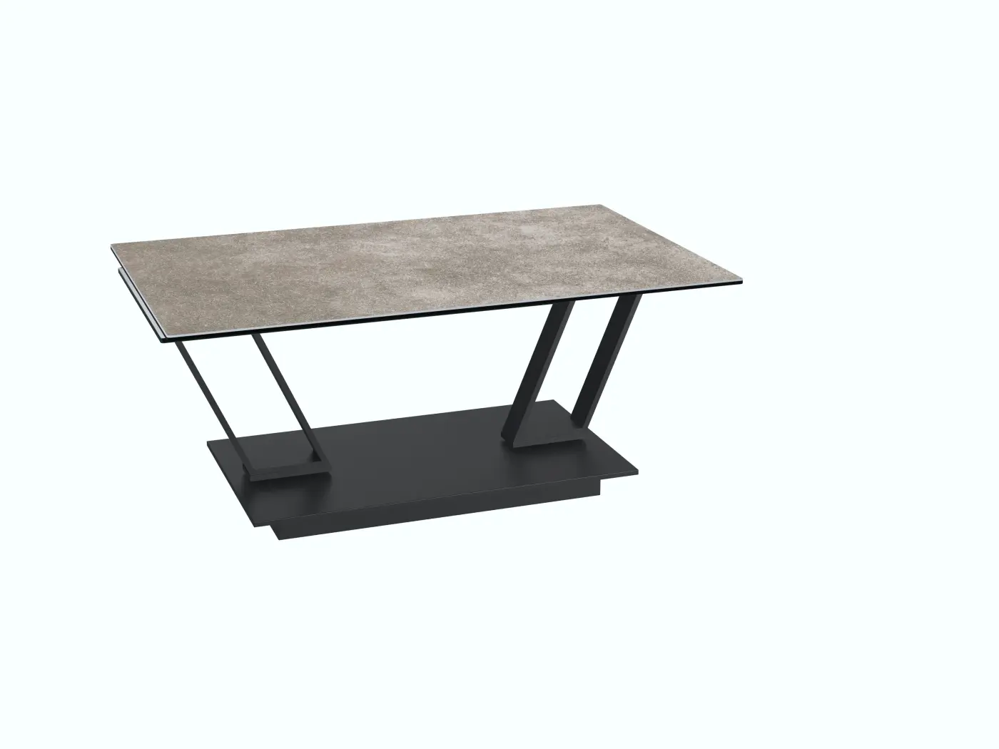 Akante Couchtisch Grau 93/163x60x42 cm