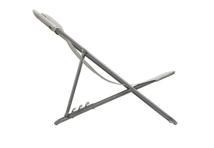 Lafuma Liegestuhl Maxi Transat Plus Grau/Titan, inkl. Kopfpolster ca. 62x91x95 cm