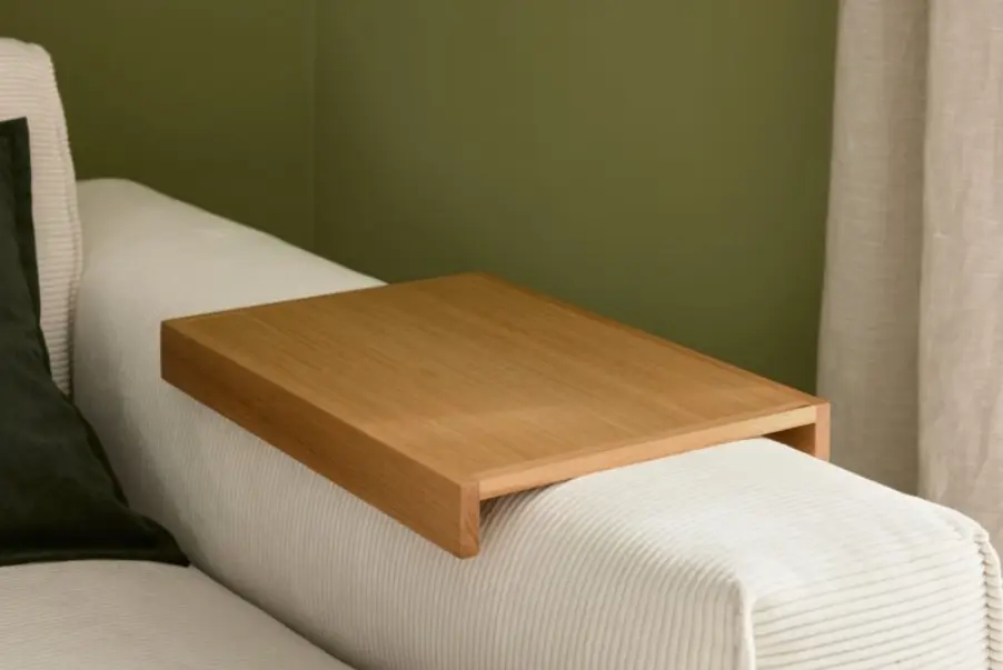 Roomio No. 4130 Holztablett für Armlehne Holz natur matt lackiert ca. 40x27 cm 