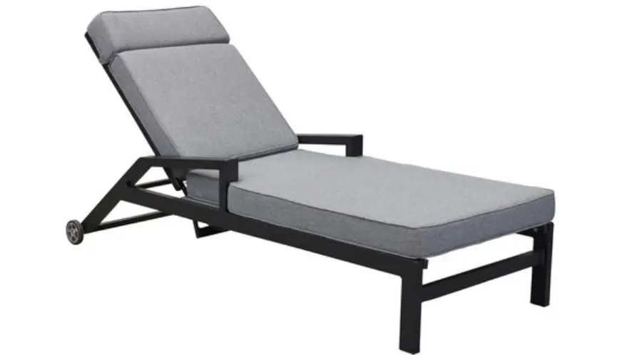 LC Wholesaler Liege Sondrino Anthrazit/Silber ca. 190x65,5x50 cm