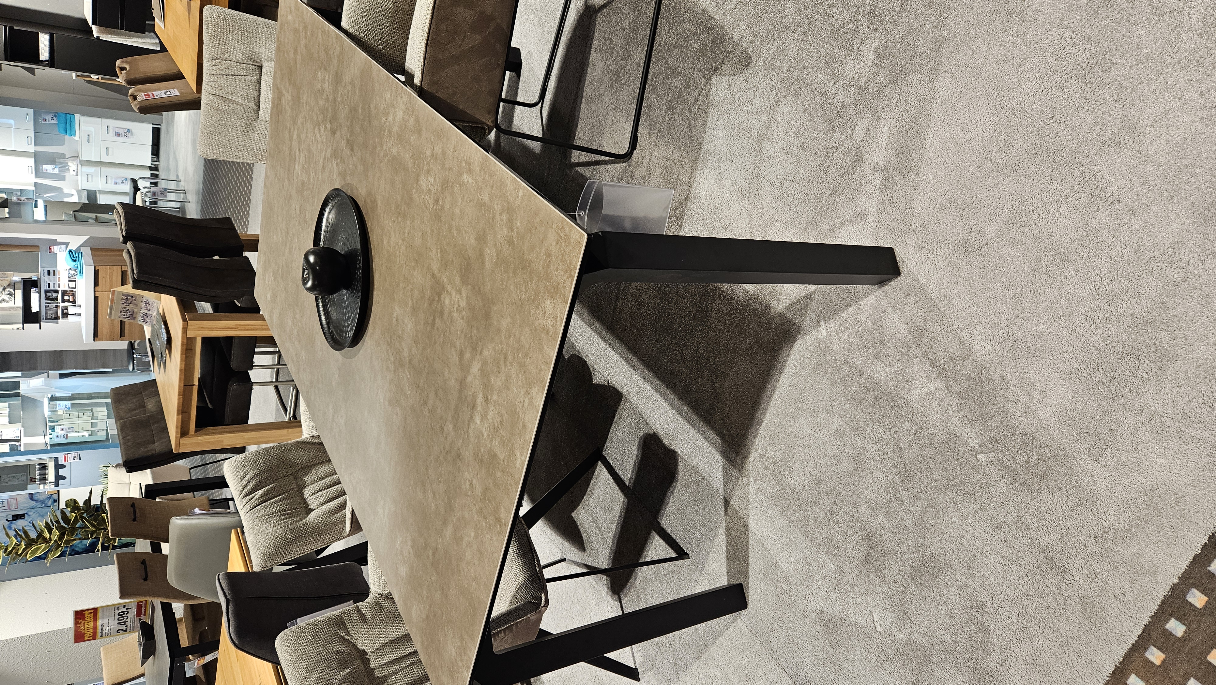 Tisch Interliving 5111 Platte: Glas-Keramik Grey ca. 180-260x100 cm