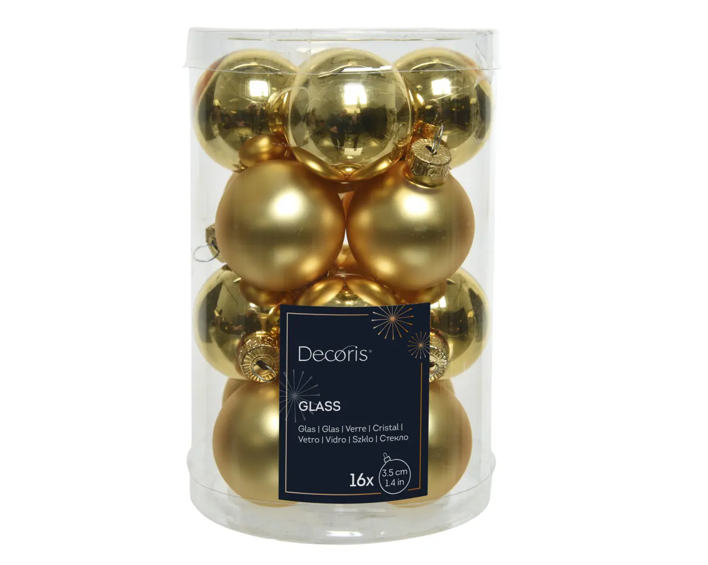 Kaemingk Kugeln Glas hell gold