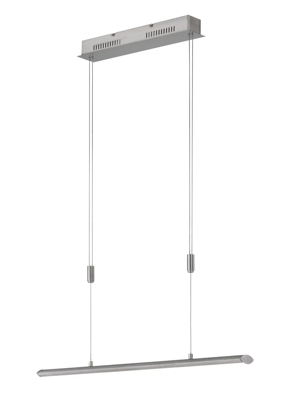 F&H Leuchtenserie, 113 x 8 cm Aluminiumfarben, Nickelfarben