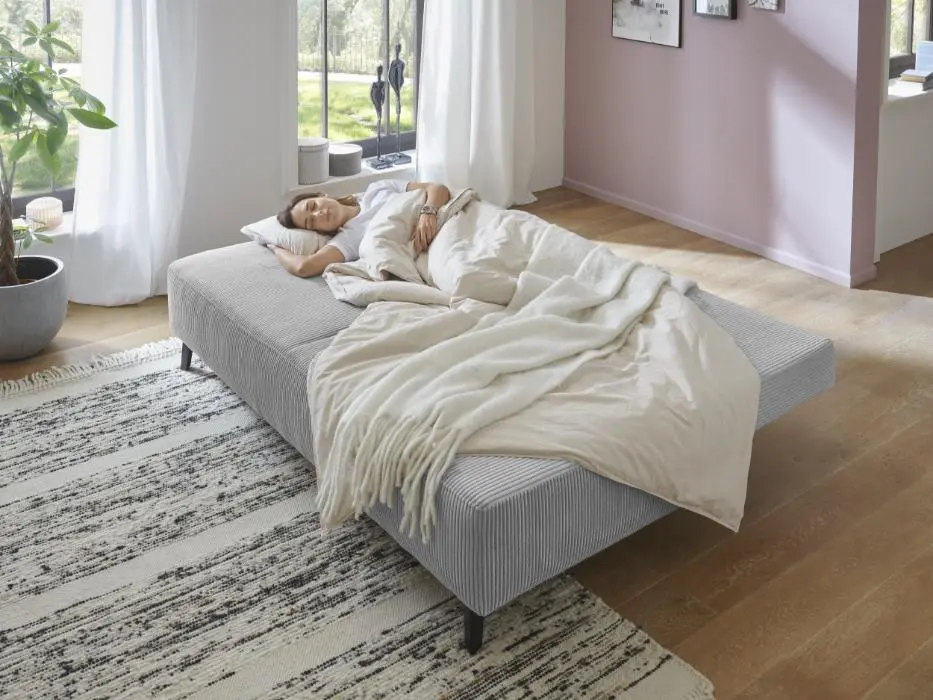 Restyl Schlafsofa Sandy Cord grau ca.140x193 cm