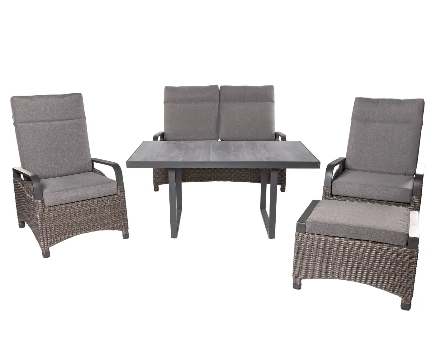 LC Garden Keramo Couchtisch 140x65x85 cm Anthrazit