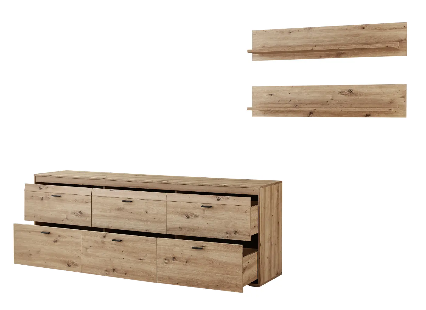 Ideal Wohnwand Boca Eiche Artisan Dekor ca. 310x167x44 cm