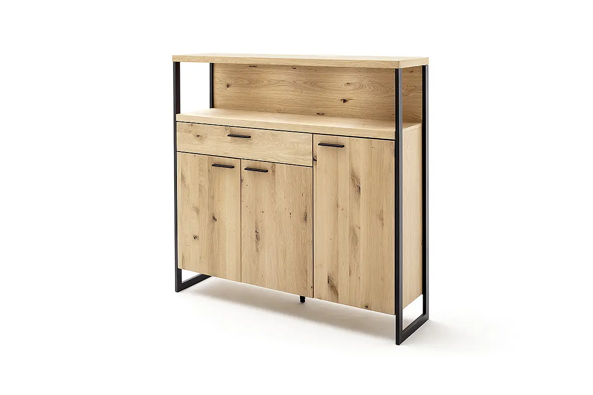 MCA Highboard Balkeneiche - anthrazit ca.140x136x38 cm