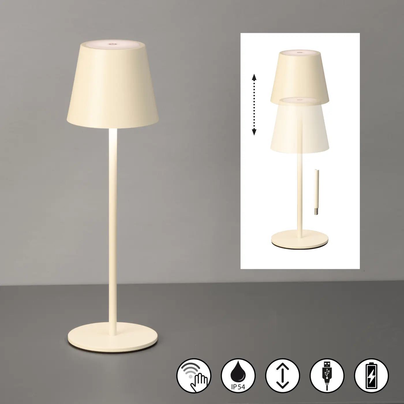 FH Lightning Tischleuchte Sandbeige