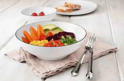 Seltmann Dessertschale rund Lido Black Line 15 cm Seltmann Dessertschale rund 15 cm