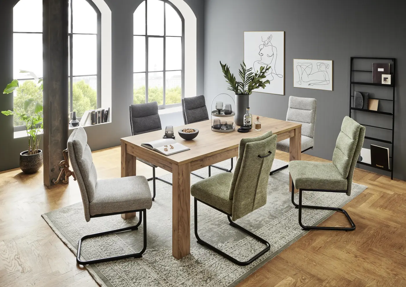 Niehoff Schwingstuhl Miranda Platingrau ca. 46x65x97 cm