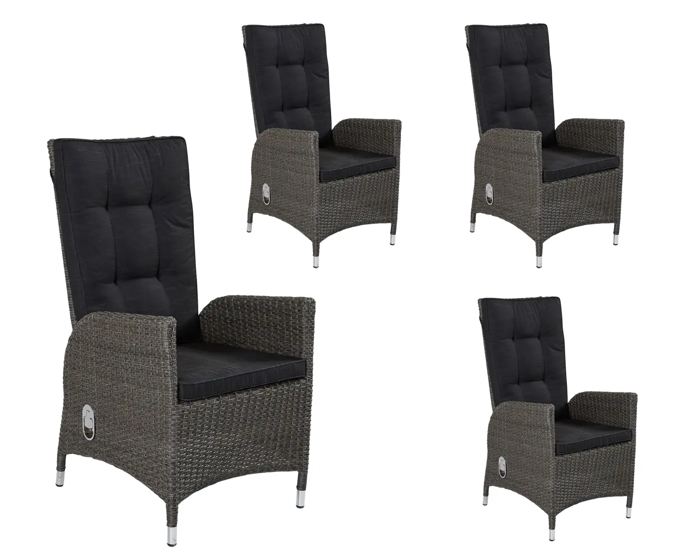 LC Garden 148204 Barcelona Positionsstuhl 57x62x110 cm Grau-Mix
