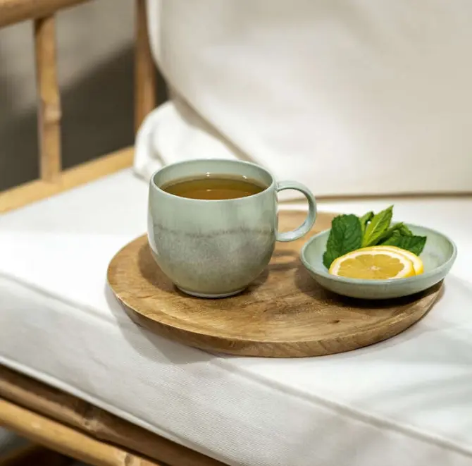 Villeroy & Boch Becher mit Henkel Alga Perlemor Grün 350 ml