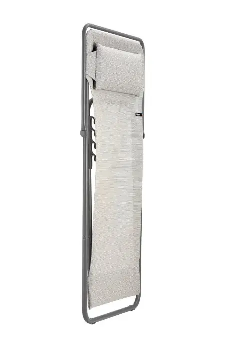 Lafuma Liegestuhl Maxi Transat Plus Grau/Titan, inkl. Kopfpolster ca. 62x91x95 cm