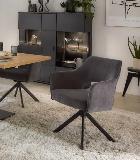 Easy Armlehnstuhl Tavira 4 Dunkelgrau 64x85x61 cm