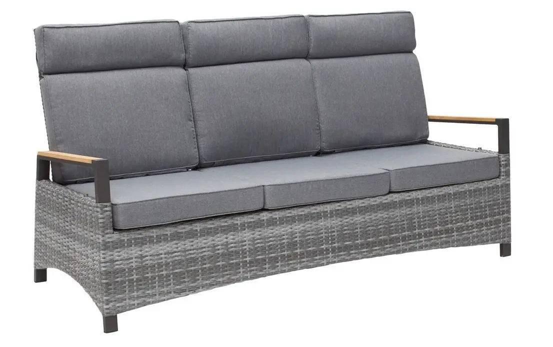 LC Garden Living-Sofa Keramo ca. 205x74x110 cm Natur-Grau/Anthrazit