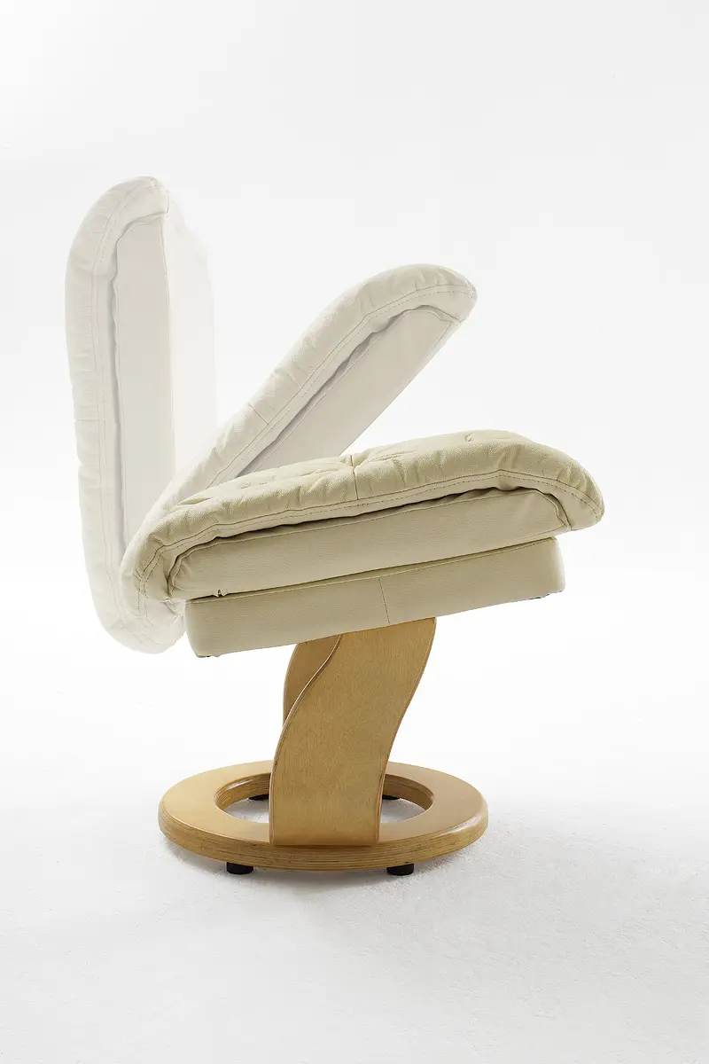 MCA Relaxsessel Calgary Leder Creme inkl. Hocker  ca.90x104x91 cm