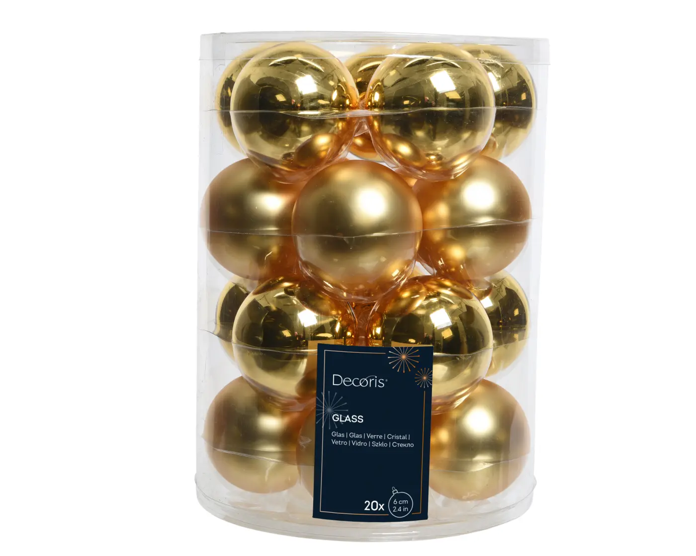 Kaemingk Kugeln Glas hell gold 20 tlg.