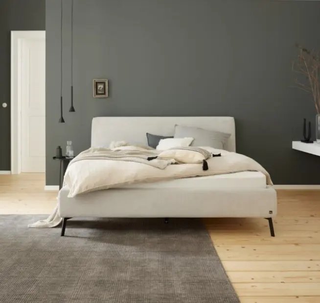 Interliving Polsterbett 1417 Feincord Silver ca. 140x200 cm