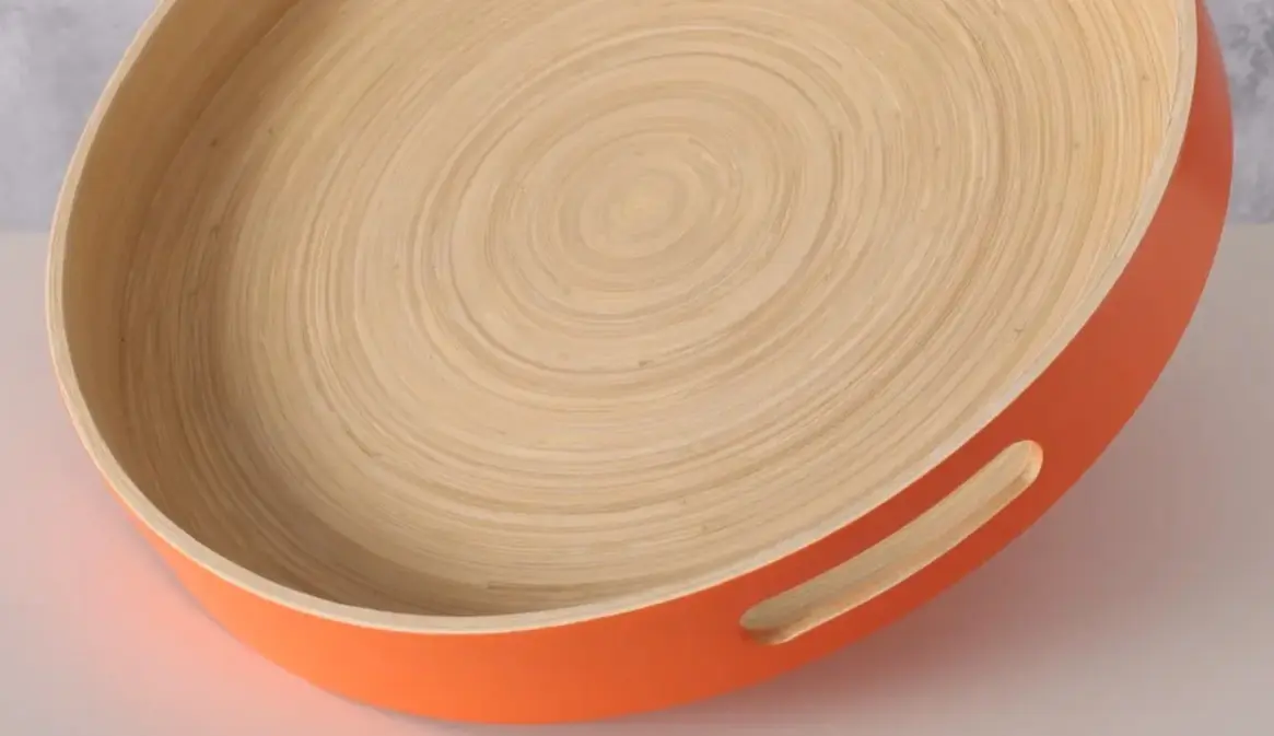 Boltze Tablett Bambo Orange 35,4 cm