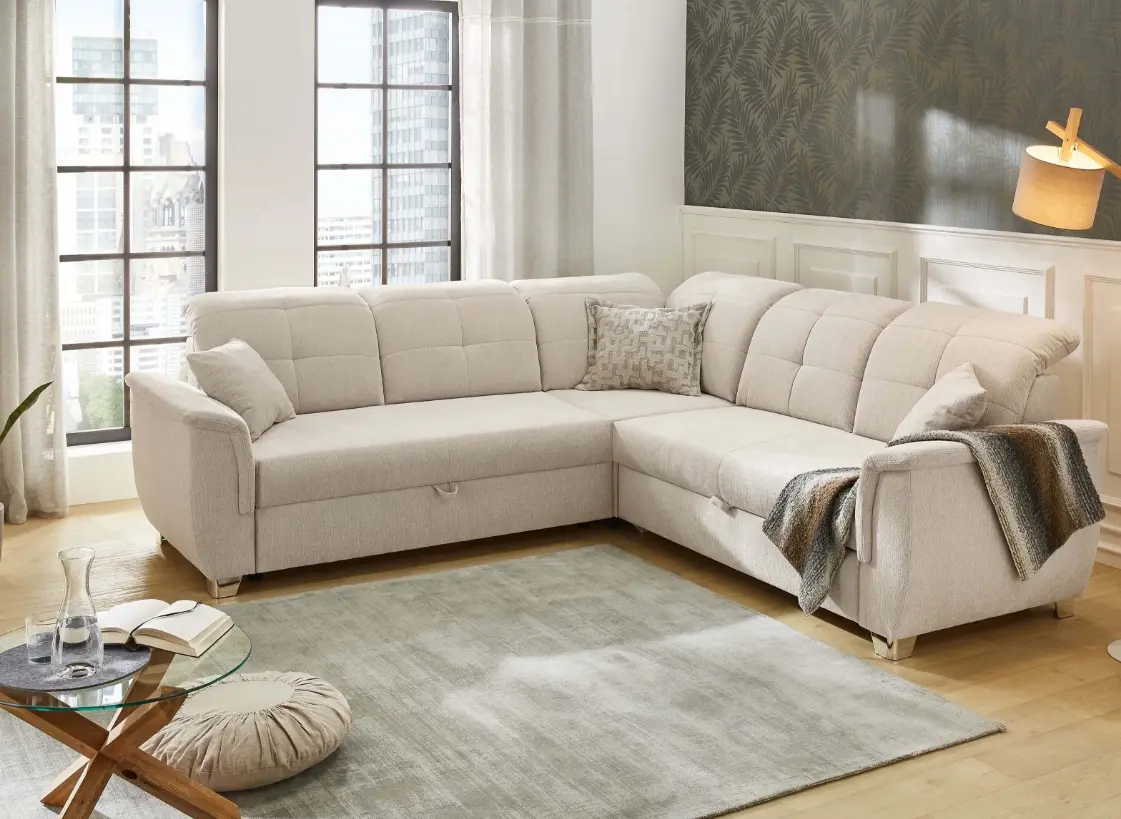 JOB Polstergarnitur Udine Beige ca. 263x263 cm