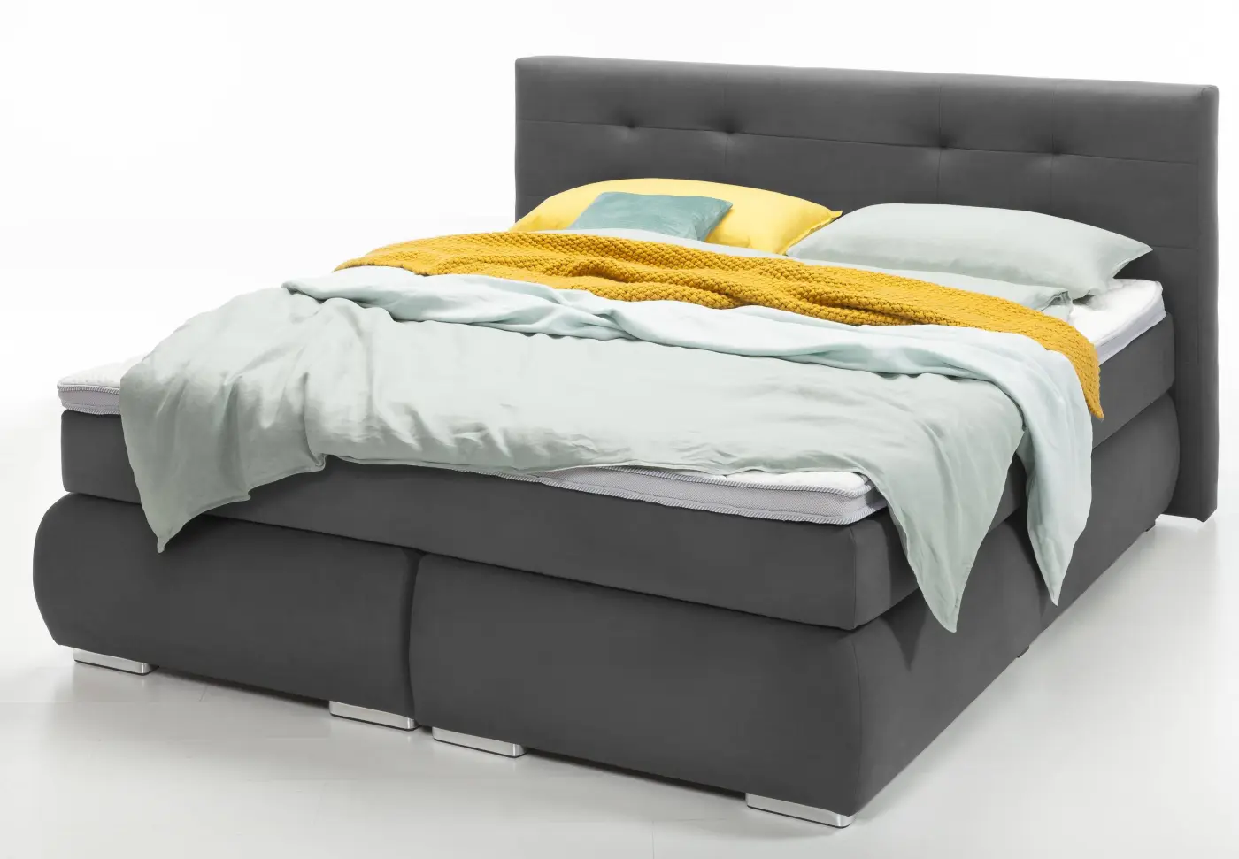 Sun Garden Boxspringbett 180x200 cm  Dessin 50407-700 elephant dark grey
