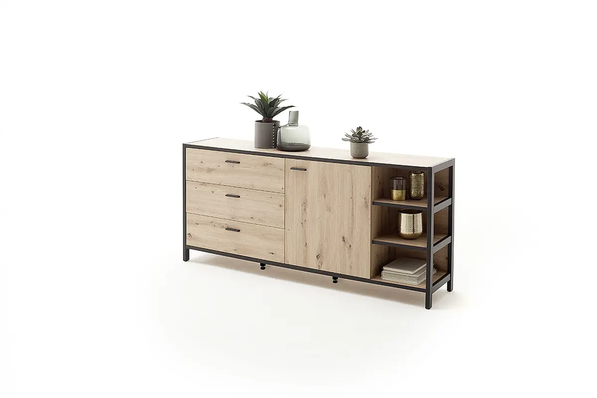 MCA Sideboard Balkeneiche - anthrazit ca.180x83x40 cm