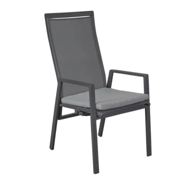 LC Wholesaler Positionsstuhl Sunfort Anthrazit/Silber 63x57x110cm