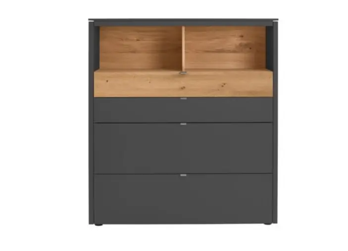 Venjakob Highboard Game Lack anthrazit matt ca. 127x140x43 cm