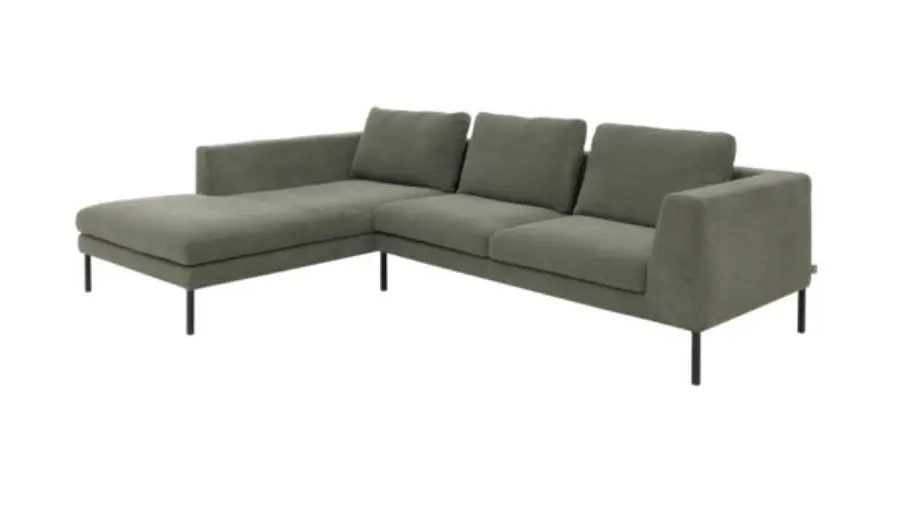 Roomio No. 4101 Polstergarnitur Feincord oliv Stellfläche ca. 201 x301cm