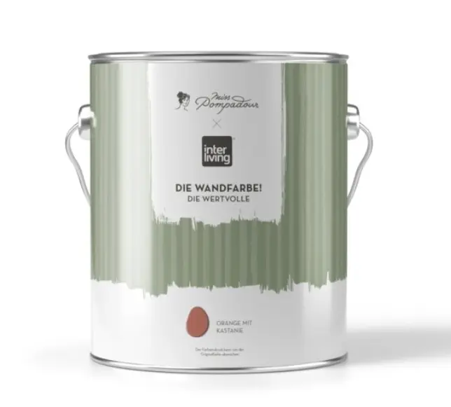 MissPompadour Wandfarbe Orange mit Kastanie 2,5 L