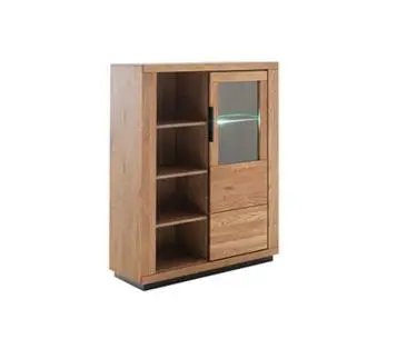 MCA direkt Highboard Greno T21, inkl. Beleuchtung, Wildeiche, ca.98x145x40 cm
