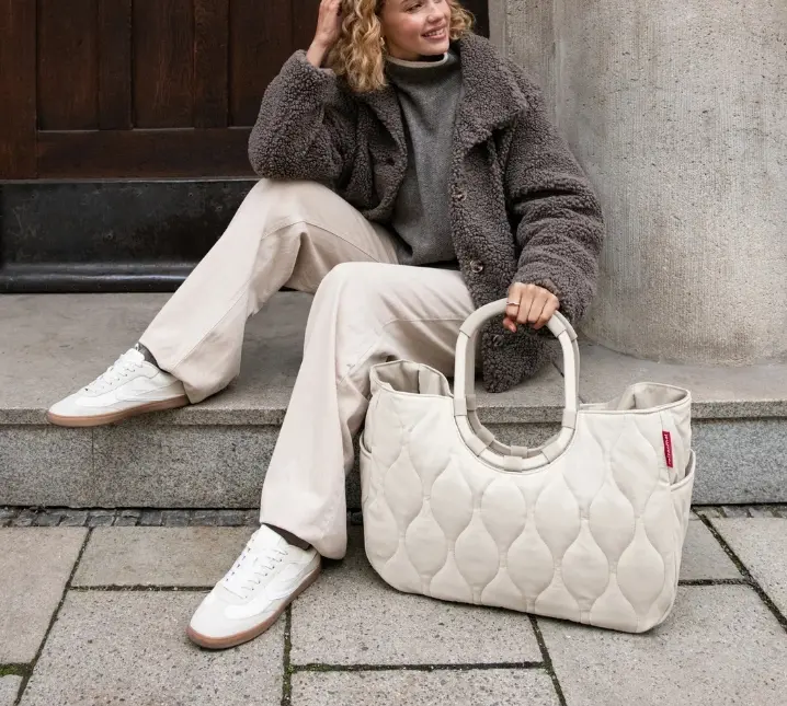 Reisenthel Loopshopper L Puffer stone 46x34.5x25 cm