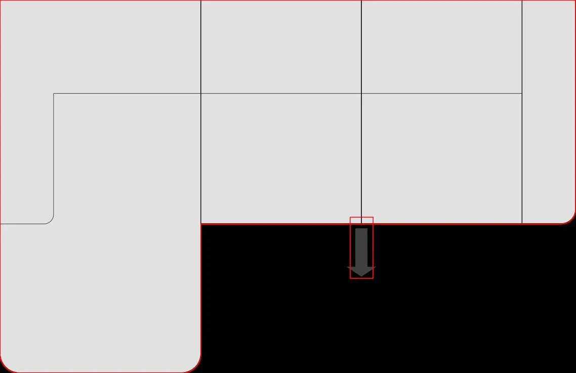 Iwaniccy Eckkombination Nil Hellgrau inkl. Funktionen ca. 203x277 cm Ottomane links