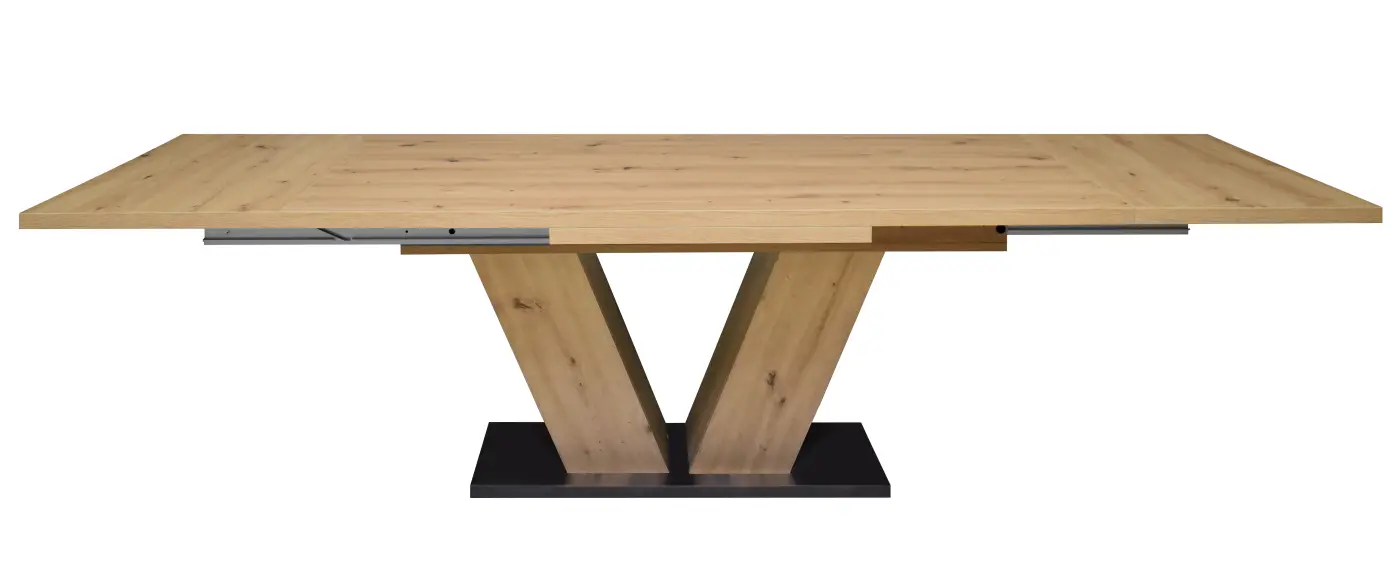 Mäusbacher Esstisch Komfort V 180-280 cm asteiche / schwarzstahl / asteiche