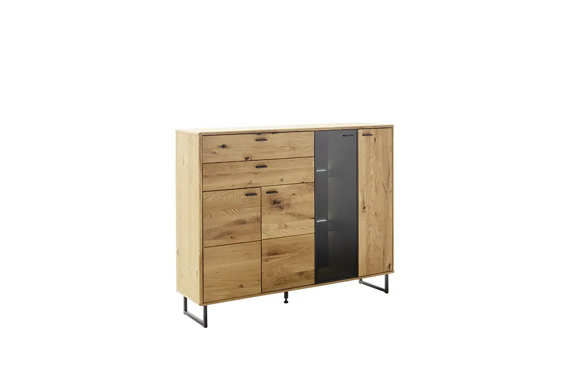 MCA Highboard Wildeiche - anthrazit ca.149x119x37 cm