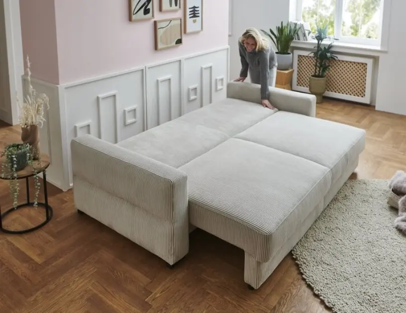 Restyl Querschläfer Linett Beige ca. 238x114cm mit Hubbeschlag