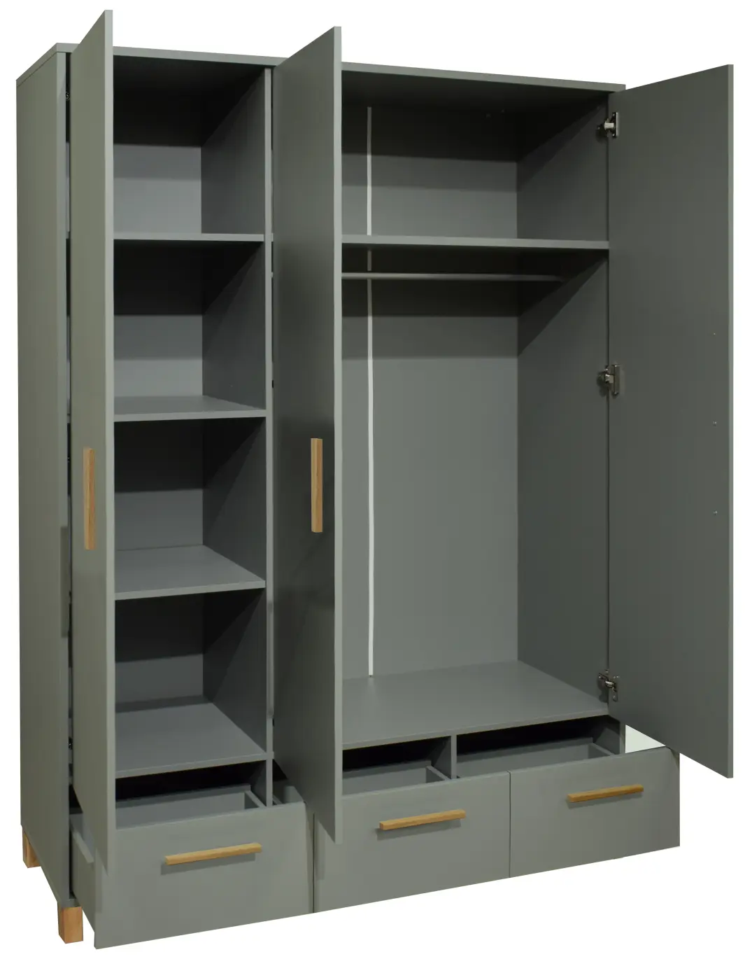 Mäusbacher Kleiderschrank Oli pine green matt lack