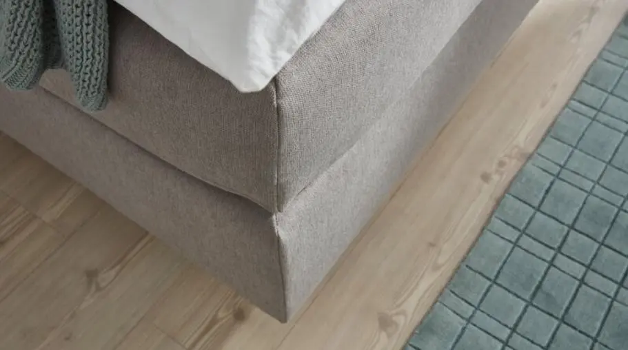 Oschmann Boxspringbett OC-BX21014 180x200 cm, Bezug Nele granit, Matratze MS358 H2/H3, inkl. Topper VA durchgehend
