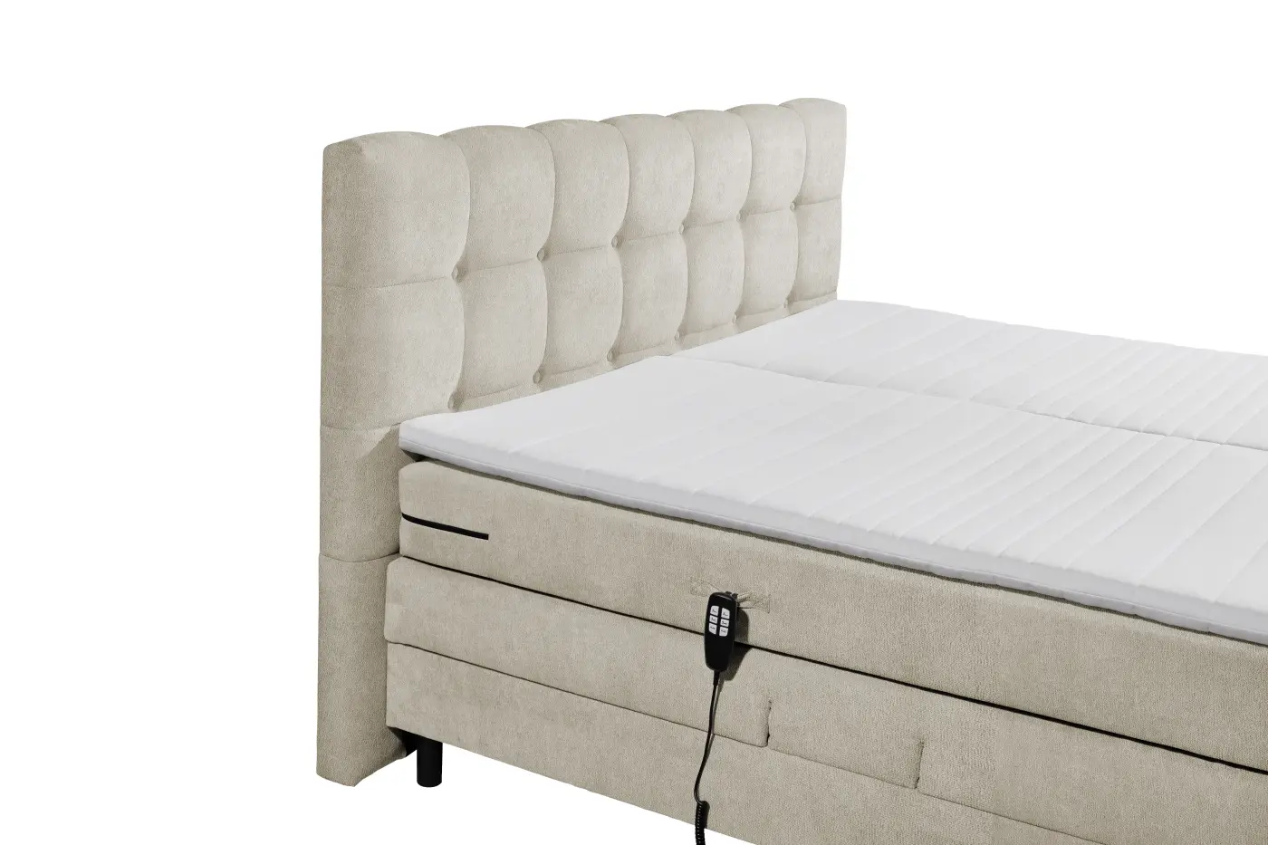 Ed Lifestyle Boxspringbett Atlas 6 Cream mit mot. Verstellung 180x200 cm