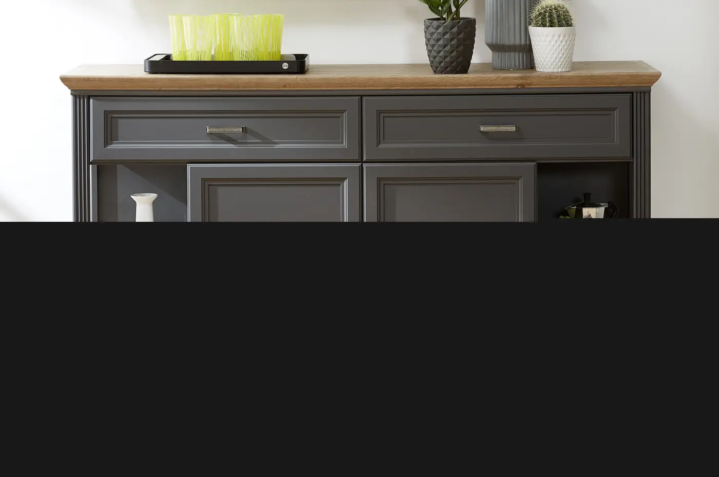 Innostyle Sideboard 1LG9GH21 Graphit MDF/Eiche Artisan Nachbildung, BxHxT ca.171x102x48 cm