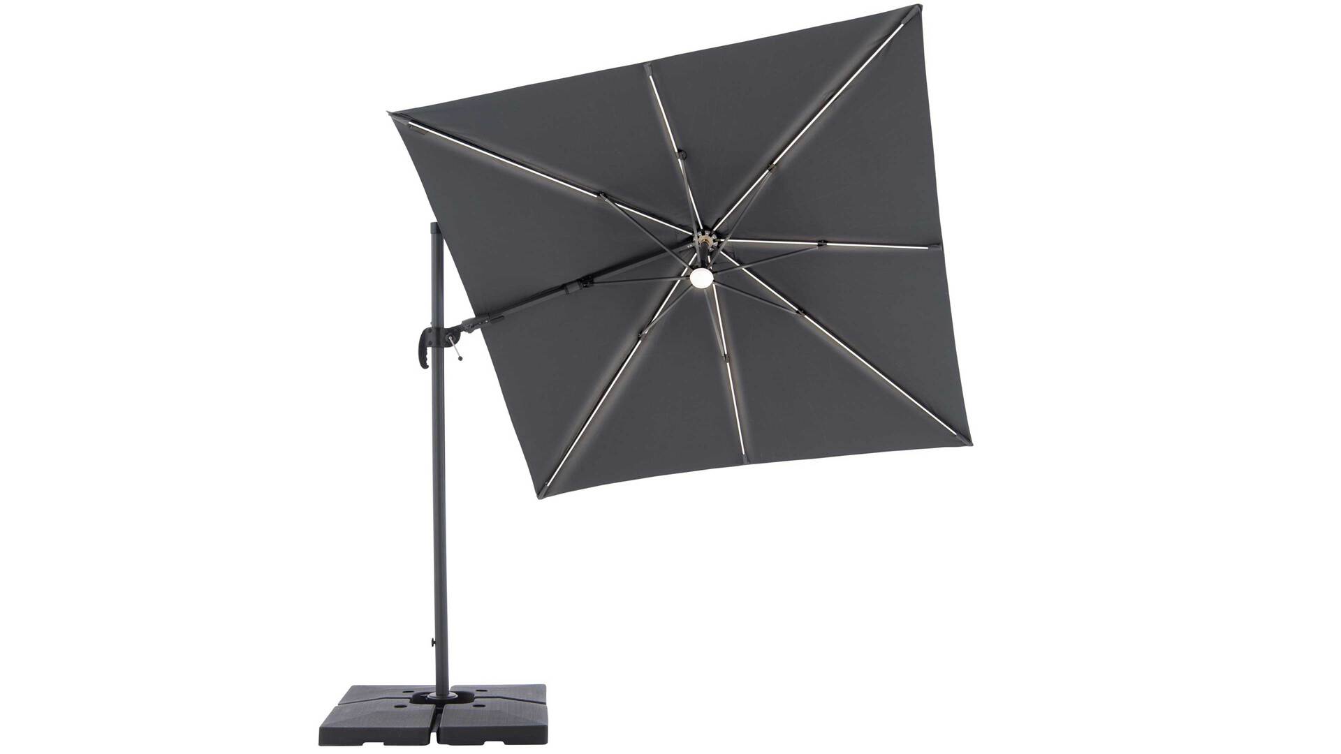 doppler Pendelschirm RAVENNA AX LED ca. 250x250/8tlg. D. 840 Anthrazit 463253840 250 250 doppler Pendelschirm RAVENNA AX LED ca. 250x250/8tlg. D. 840 Anthrazit 463253840 250 250