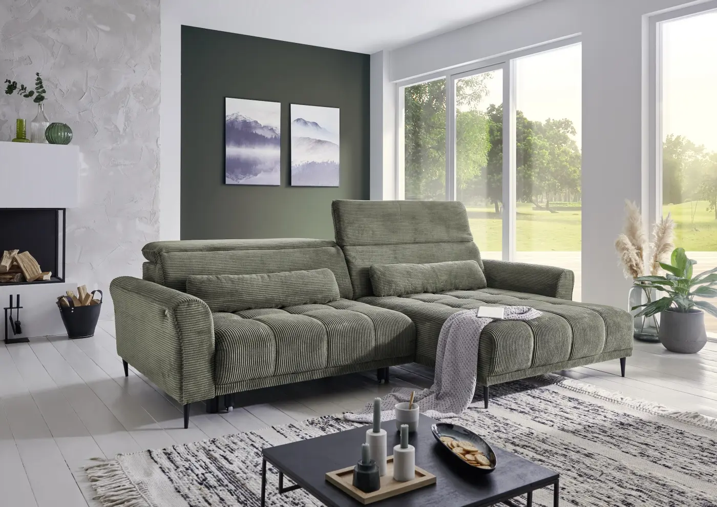 Iwaniccy Polstergarnitur Logan Grau ca.277x179 cm Umbaueck rechts