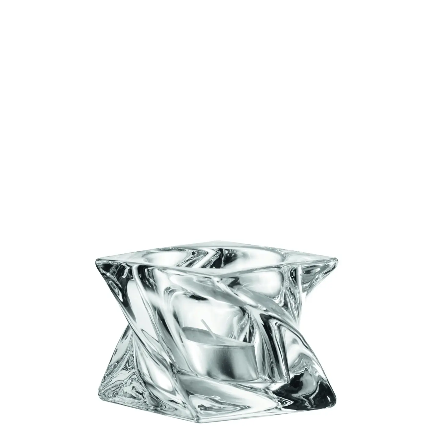 Leonardo Tischlicht Swirl Glas 6,5 cm