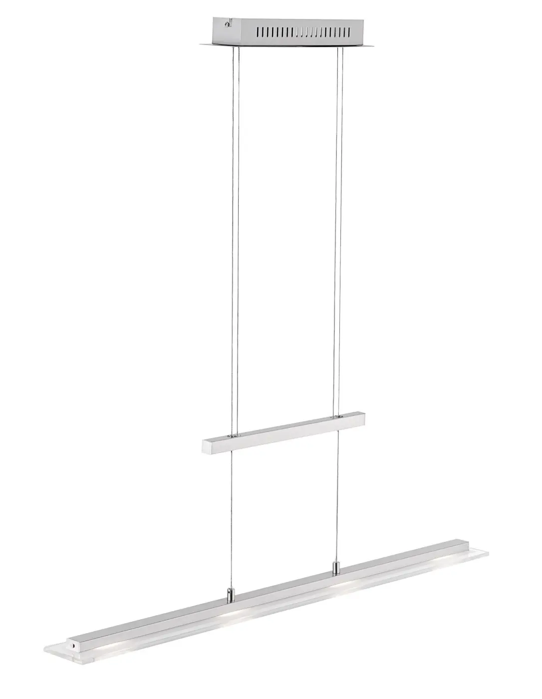 F&H Leuchtenserie, 115 x 9 cm Nickelfarben, Chromfarben