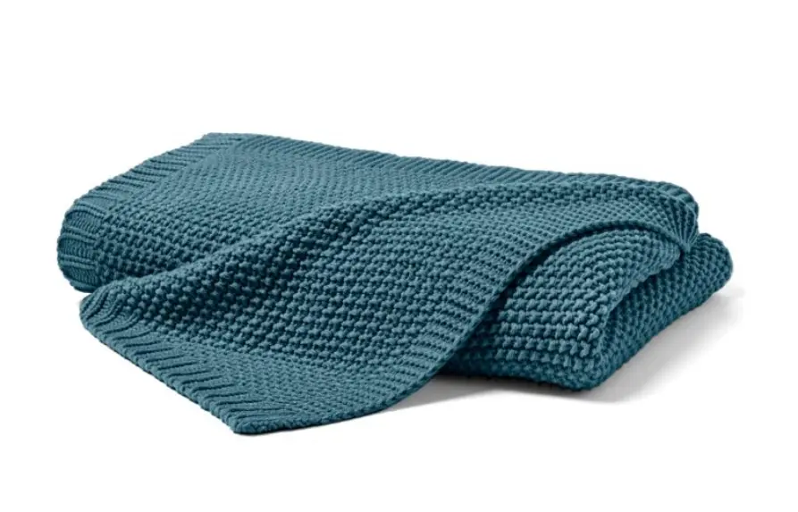 Hahn Strickdecke ca. 130x170 cm Smaragd