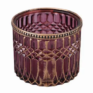 Hogewoning Tealight Holder Iberia 11cm Burgundy